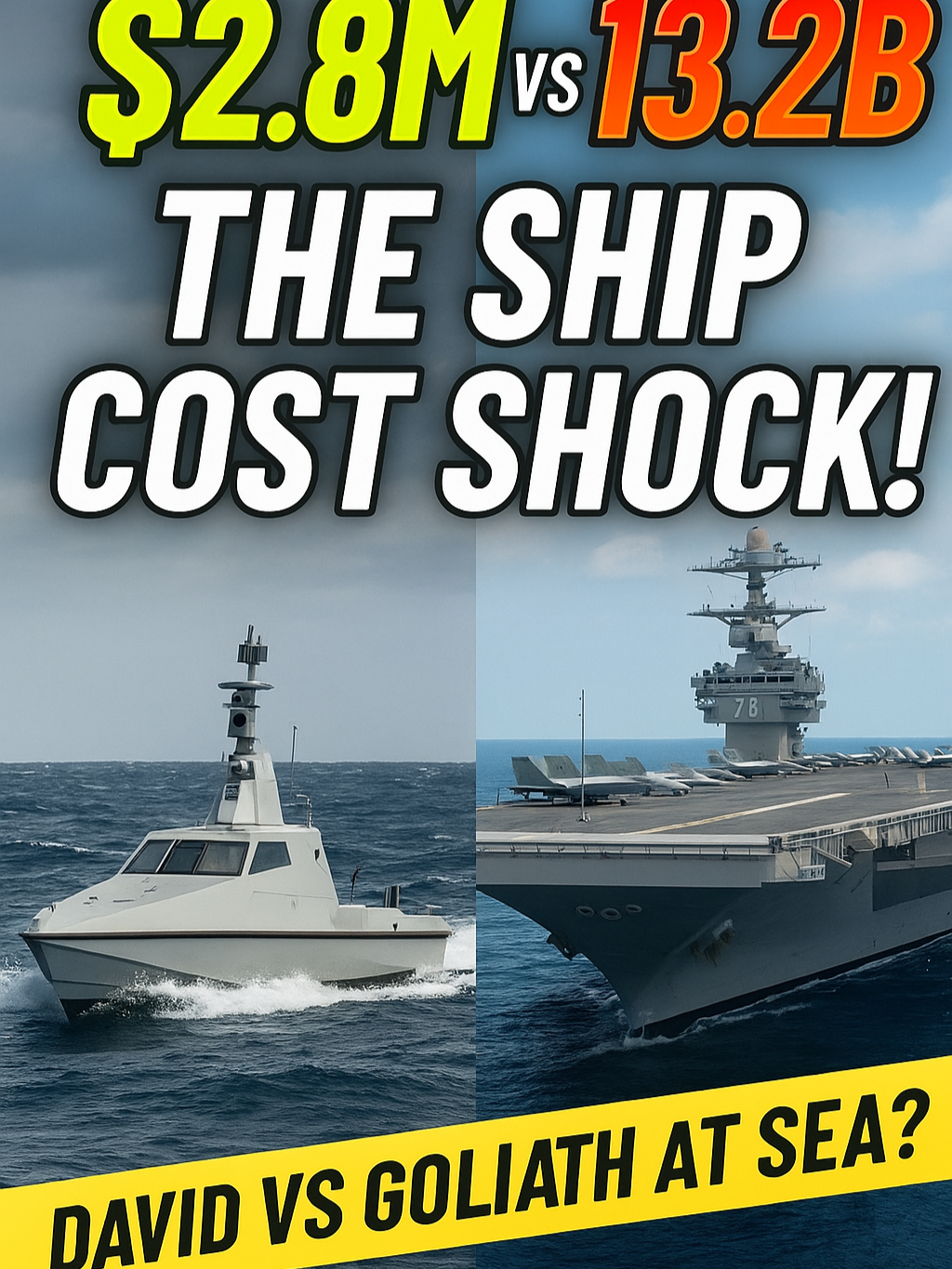 Why $2.8M Could Rival $13.2B? What happens when a $2.8 million unmanned vessel is compared to a $13.2 billion supercarrier? The answer might redefine the future of global sea operations. In this video, we explore the fascinating rise of China’s JARI USV, a compact, autonomous vessel designed for speed, flexibility, and swarm tactics. On the other side, we look at the U.S. Ford-class supercarrier, the most advanced—and most expensive—carrier ever built. The comparison isn’t just about ships; it’s about technology, cost-effectiveness, and strategy. Could smaller, smarter, and more affordable fleets reshape the balance at sea? Join us as we break down the numbers, highlight what makes this development so important, and explore what it means for the future of maritime innovation. Don’t miss this exciting breakdown! #ChinaJARI #USFordClass #NavalInnovation #FutureOfSea #ShipComparison #AutonomousVessels #Supercarrier #DefenseTechnology #MaritimeFuture #CostVsPower #TechnologyShift #NavalEngineering #MilitaryTech #InnovationAtSea #AutonomousShips #SeaPower #GlobalTechnology #VesselComparison #MaritimeTrends #DefenseInnovation #USV #NavalTrends #ShipTech #FutureShips #GlobalNavalShift #MaritimeInnovation #DefenseFuture #OceanTechnology #NavalFuture #SpaceEyeNews