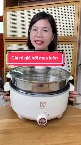 Nồi lẩu điện 28cm cho 3-4 người ăn, nồi điện đa năng kèm giá hấp inox dung tích lớn, độ chống dính cao có thể dùng để chiên xào nấu ăn tiện lợi #hangxinhtuoi #trending #xuhuong #noilaudiendanang #noidiendanangkemgiahapinox 