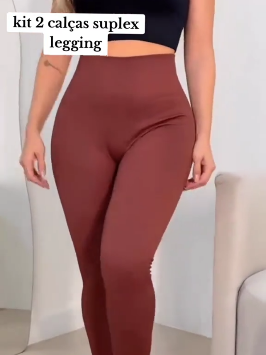 Kit 2 Calcas suplex Legging .@Produtos Úteis   #moda #modafeminina #dicasdemoda #tiktokshop #academia 