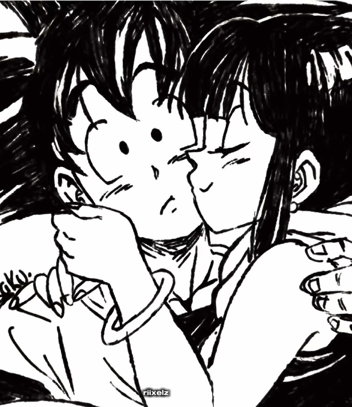 I kinda re-edited it a bit heh (@dizży >3<) #dragonball #animeedit #goku #chichi #fyp 