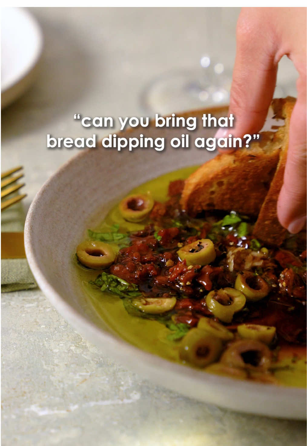 Looking for the perfect side dish to bring to the party? Well look no further... ✨ Indulge in this rich, flavour-packed bread dipping oil, perfect for mopping up with warm, crunchy toasted sourdough 💚 Head to our website to grab our organic olive oil, balsamic vinegar, sliced green olives and sundried tomatoes to make this at home! #biona #bionaorganic #breaddippingoil #oliveoil #olives
