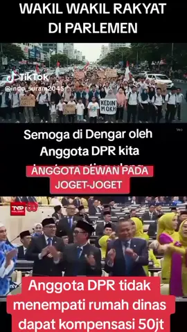 anggota DPR yang tidak menempati rumah dinas dapat uang kompensasi 50jt  #dprri #dprrikhianatirakyat #tegakkankeadilan #indonesia🇮🇩 