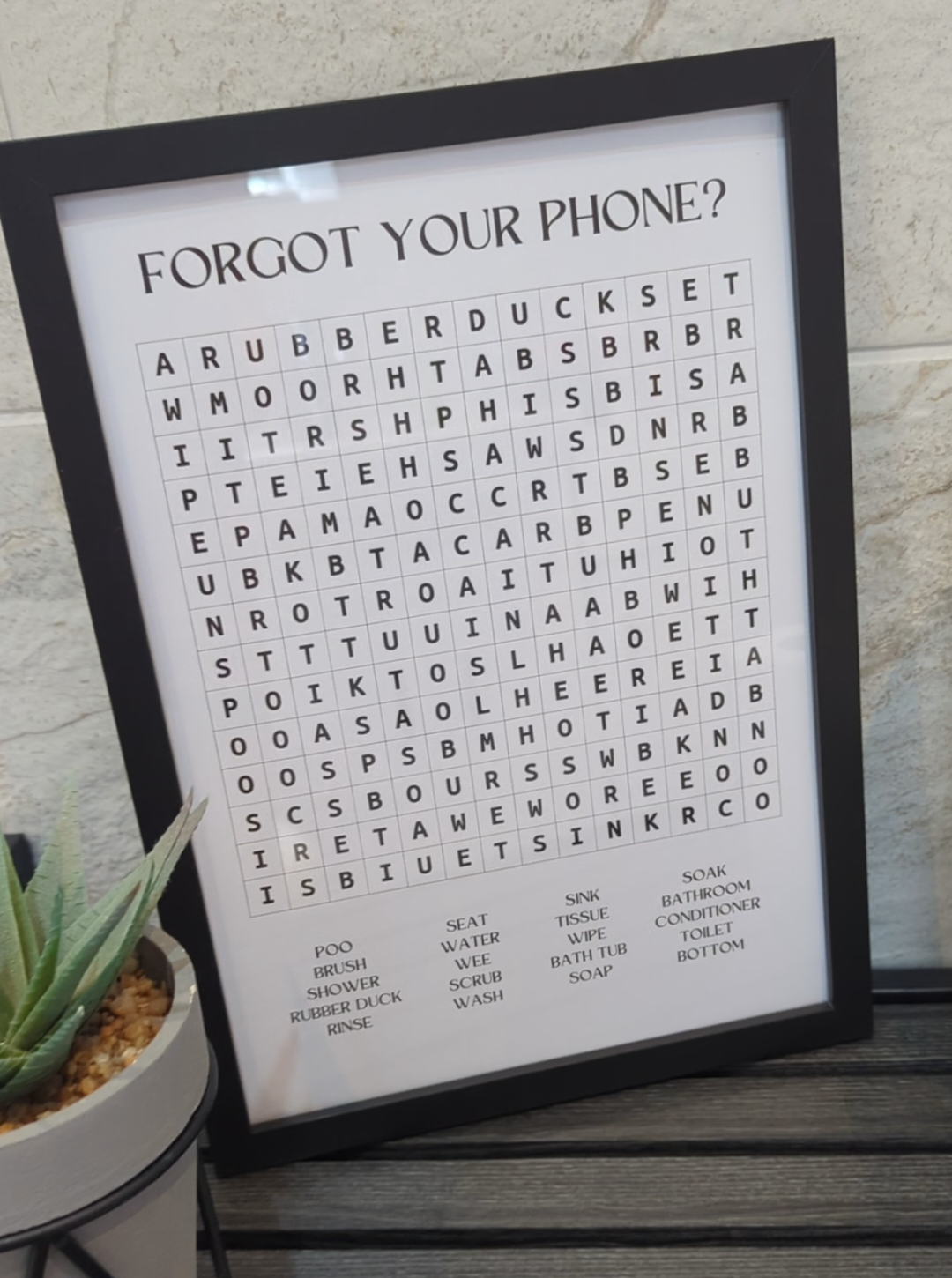 Bathroom boredom solved ✅ Our ‘Forgot Your Phone’ wordsearch is here to keep you busy when you need it most 🚽🔎✨ Link in bio! . #fyp #foruyou #bathroomdesign #wordsearch #foryoupage❤️❤️ 