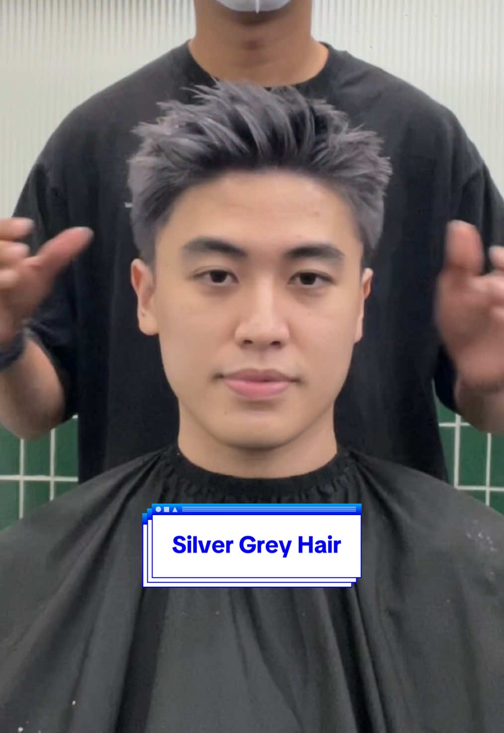 Virgin black to Silver Grey hair #silverhair #hairinspo #hairtransformation #greyisthenewblack #hairtrend 