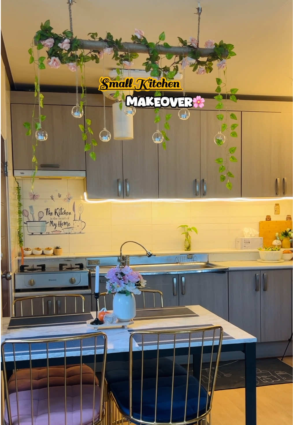 Small kitchen Makeover | cozy ideas#creatorsearchinsights#viral #tiktok #foryou #KitchenHacks 