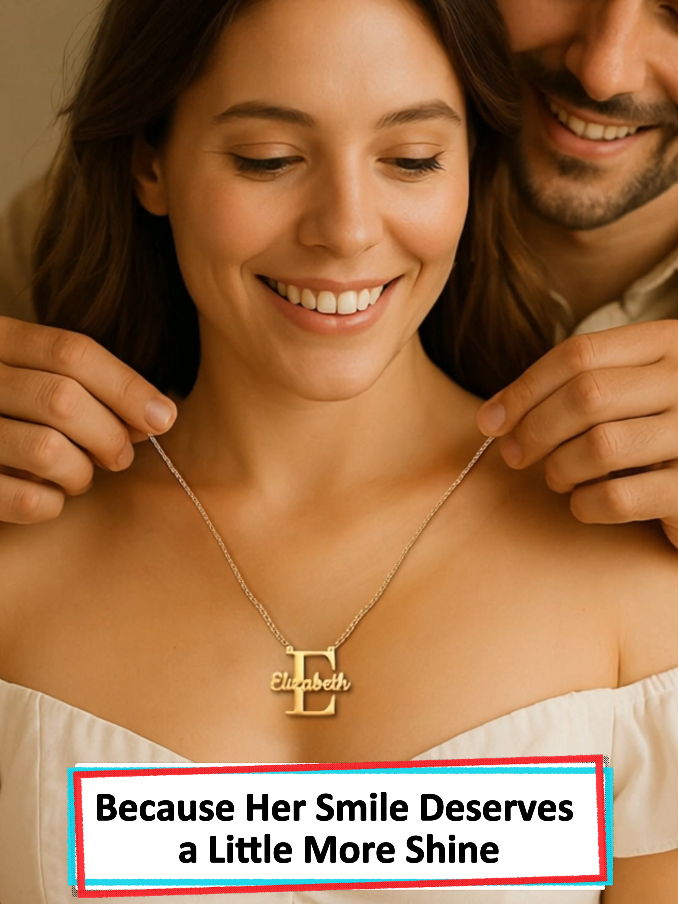 When his love shines through the little things like this custom necklace 💖 #wanderprints #personalized #gifts  #giftforher #giftforyourself