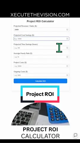 Is the project worth it? Business or personal project ROI tool #investment #tool #shouldi #worthit #projectmanagement 