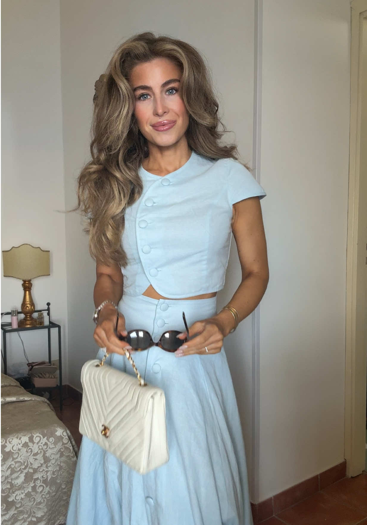 Set from @Vita Grace 🩵 . . . #OOTD #vitagrace #outfitinspo #taormina #taorminasicily 