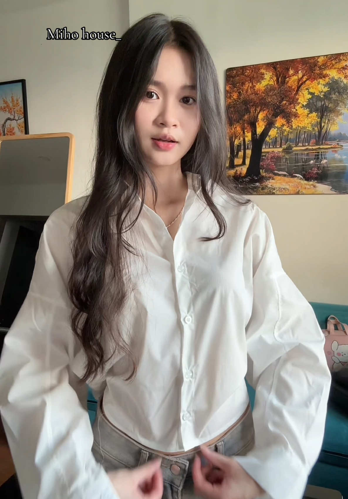 Áo sơ mi croptop trông cực có gu🫶
