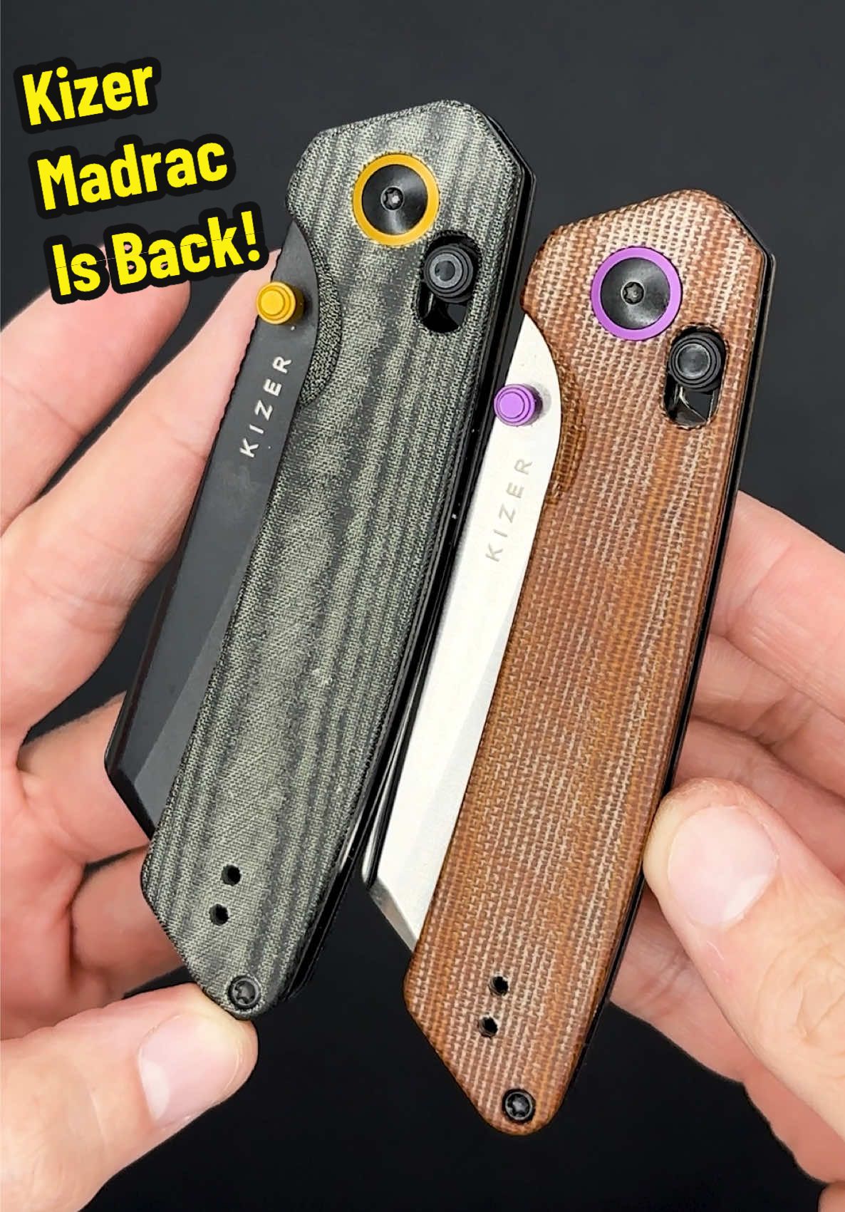 The Kizer Madrac is one of Kizer’s most popular pocket knives this year and they just put some back in stock. Micarta handles and a 3.06” blade of Nitro-V steel. Ambidextrous	 crossbar lock and reversible deep carry pocket clip. One of the best EDC pocket knives. @KIZER EDC #pocketknife #edcknife #everydaycarry #outdoorsman #creatorsearchinsights 