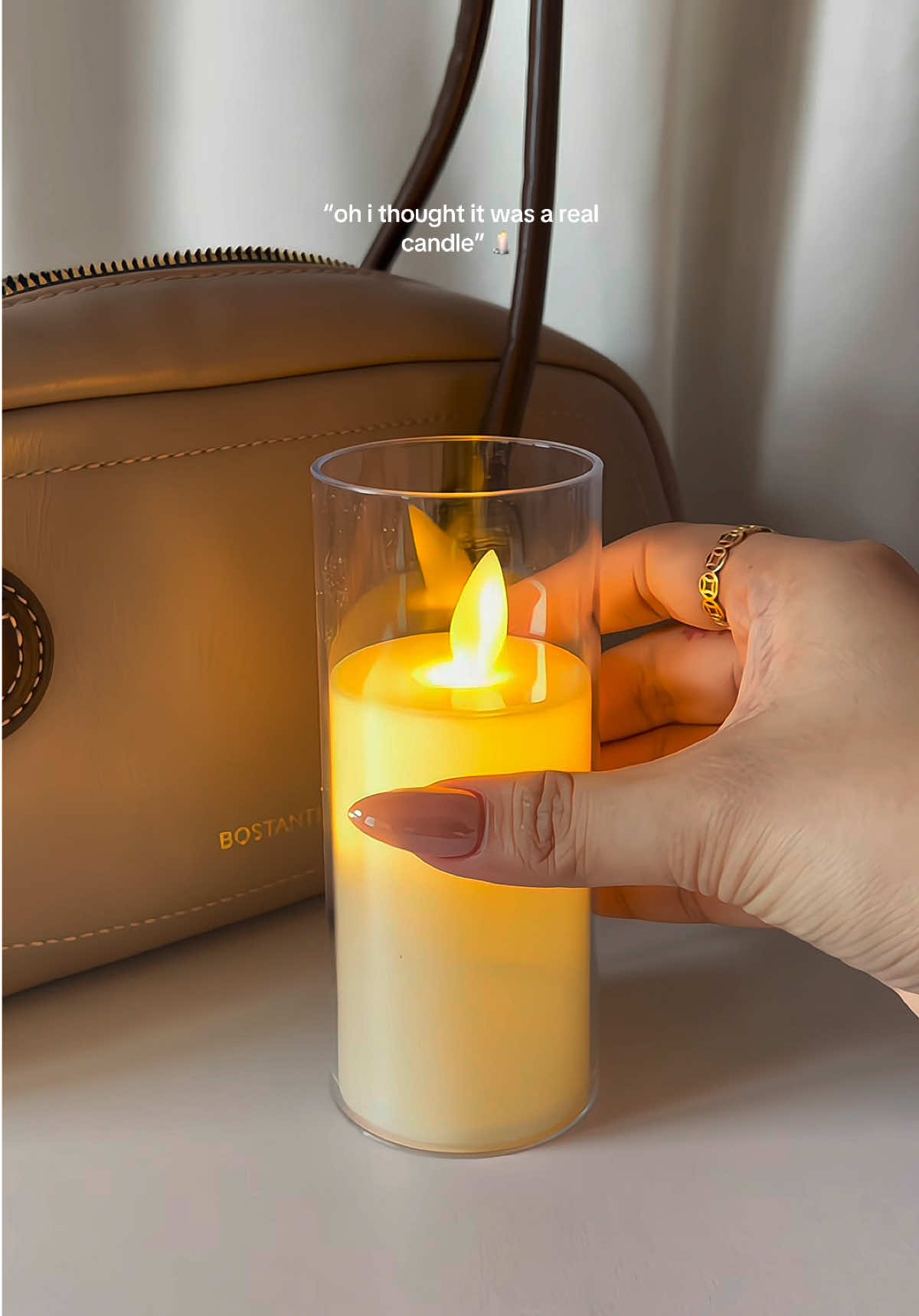 look so real led swinging candle💫🫶🏻—in M:12.5*5.5cm- (Transparent) #candle #ledswingingcandle #swingingcandle #ledcandles #ledcandle 