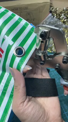 How to use grommet tool 🧰#howto #use #grommet #tools #hole #punching #fyp #tiktokshop #viral #dealsforyoudays 