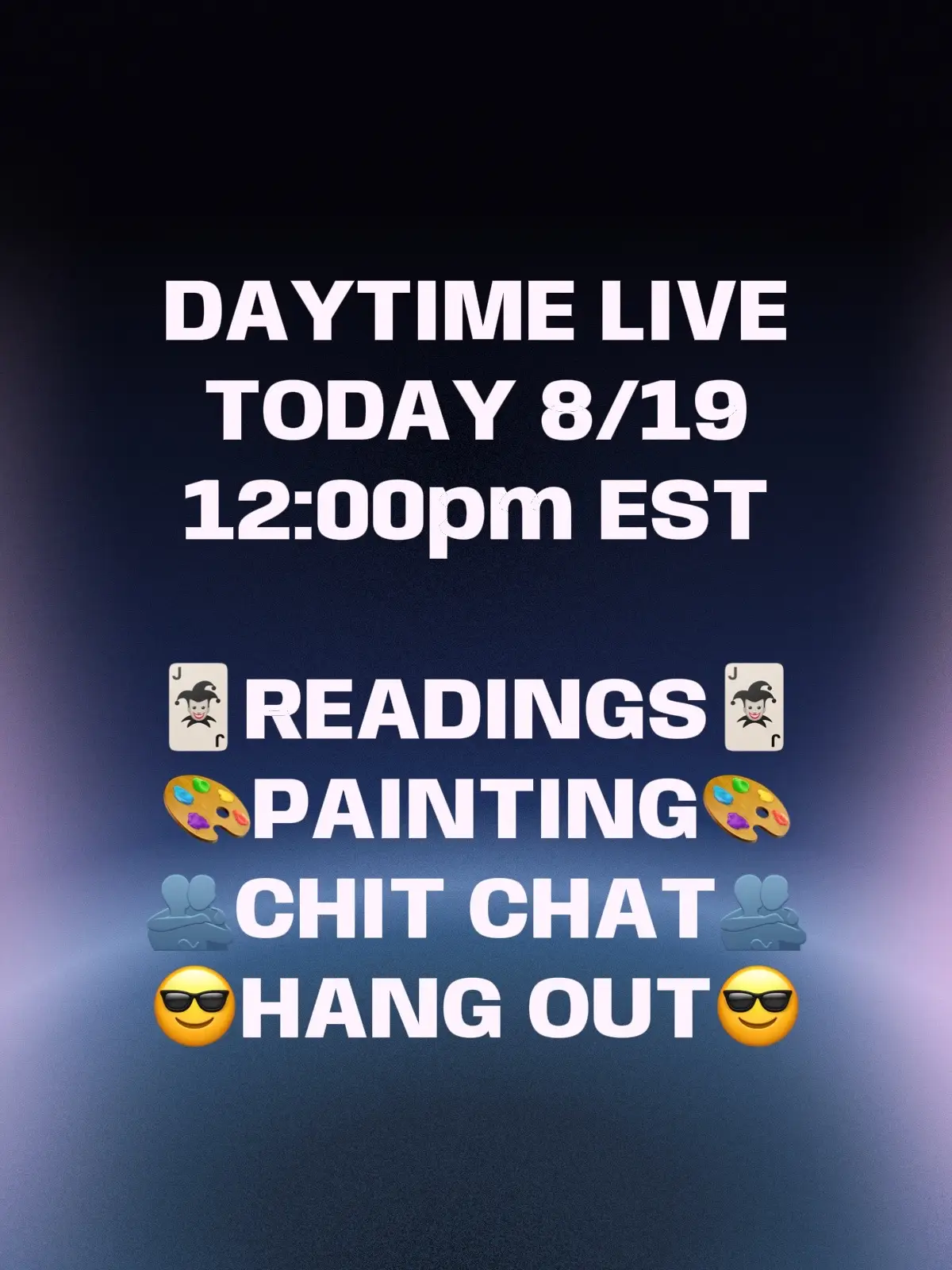 Come hang out 🖤