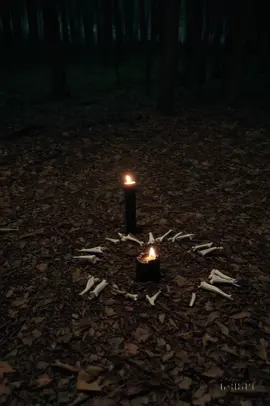 ☠️ In the silence of the forest, a circle is drawn to keep what’s inside… in. Every bone tells a story, every shadow hides a warning. 💬 Tell me in the comments: Would you dare to step inside the circle? #W#WitchTokD#DarkMagicO#OccultW#WitchcraftM#MysticVibes  
