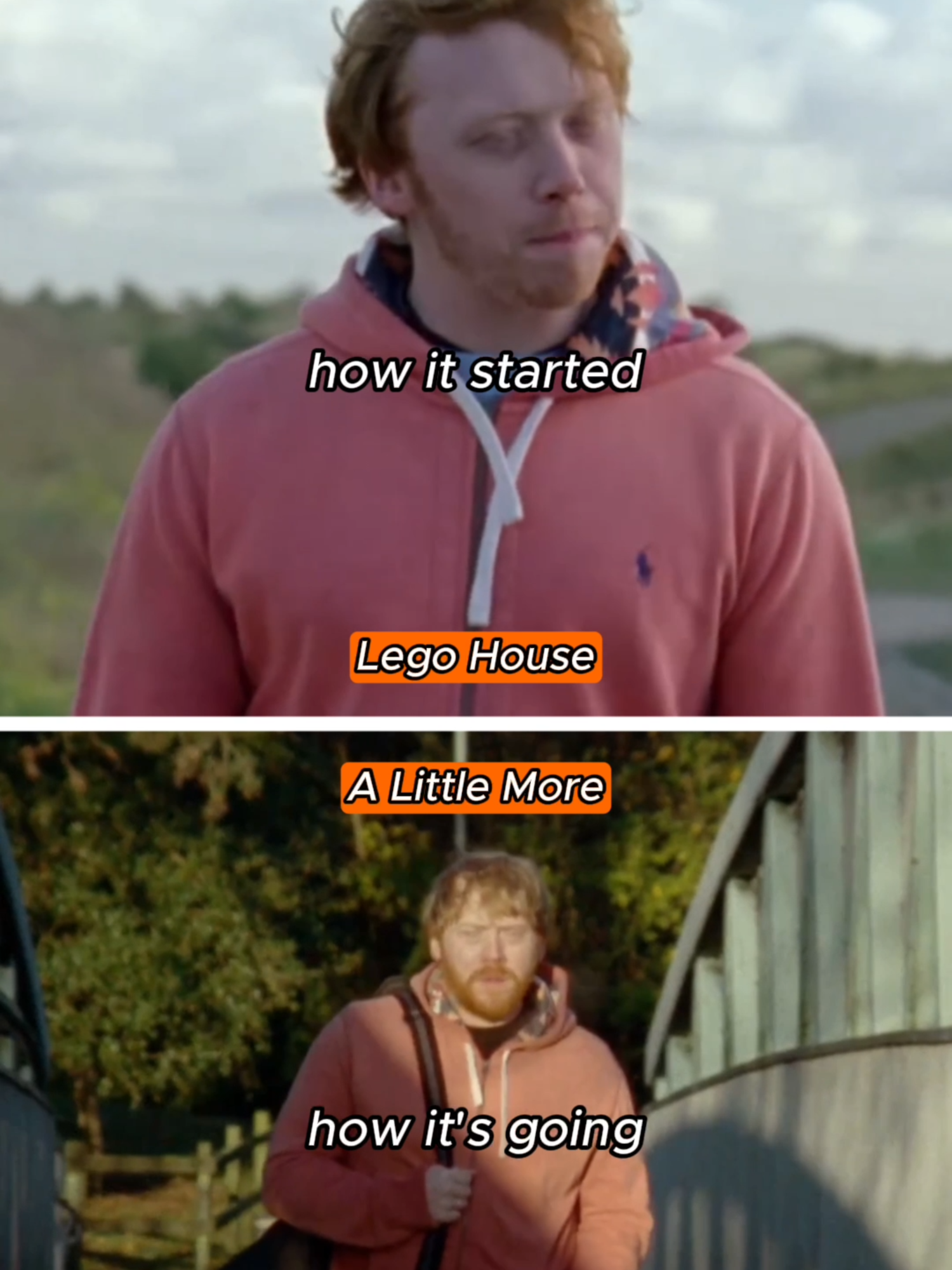 ed & rupert, 10 years later. still iconic.🫠🫠  #edsheeran #alittlemore #legohouse #rupertgrint #thenvsnow #lookalike #fyp #fypage #viralsong