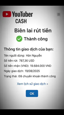 #youtubercashruttien #youtubercashgioithieu #vieconline 