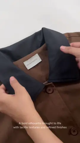 Closer details of our Orca Jacket in Brown