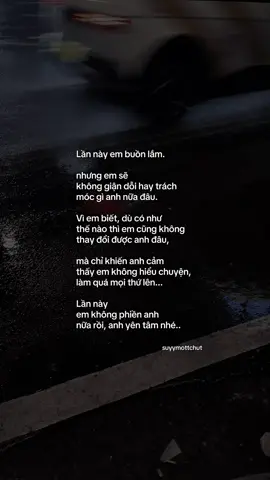 “Vừa phiền lòng anh, vừa đau lòng em..” #tamtrang #suyymottchut #fyp #viral 