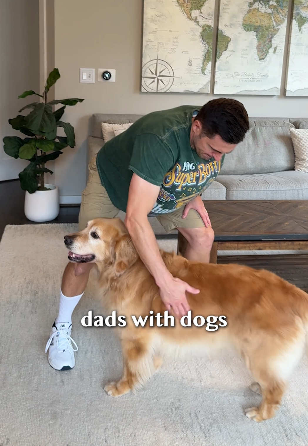 every dad with a dog 😂 #goldenretrieverlife #dog #dad #comedy #smile