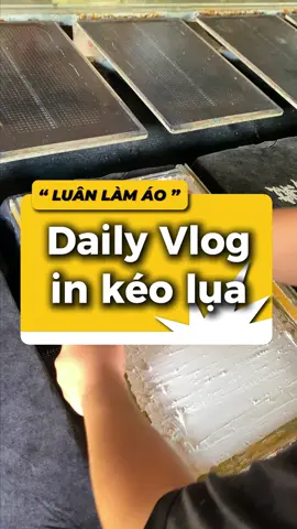 Daily vlog in kéo lụa #tshirt #custom #screenprinting #printing #asmr 