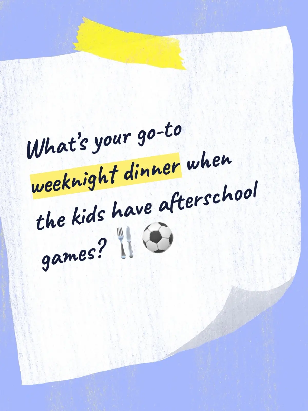 What’s your go-to weeknight dinner when the kids have afterschool games? 🍴⚽ #MomsofTikTok #momlife #qtna 