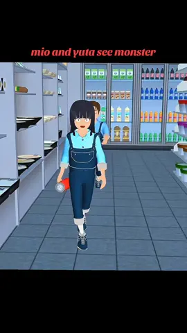 Mio and yuta watch a monster comming towards them#viralvideo #yuta #sakura #sakuraschoolsimulator #horror 