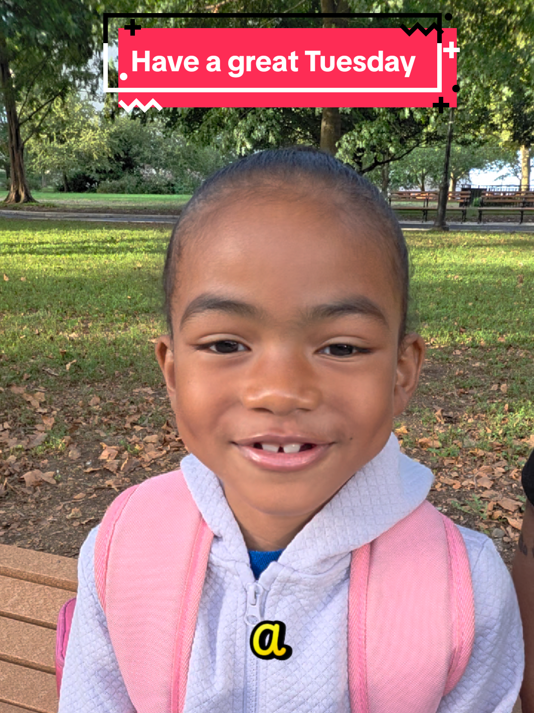 She's being silly. Happy Tuesday y'all 🥰 #momcontentcreator #kidsontiktok 