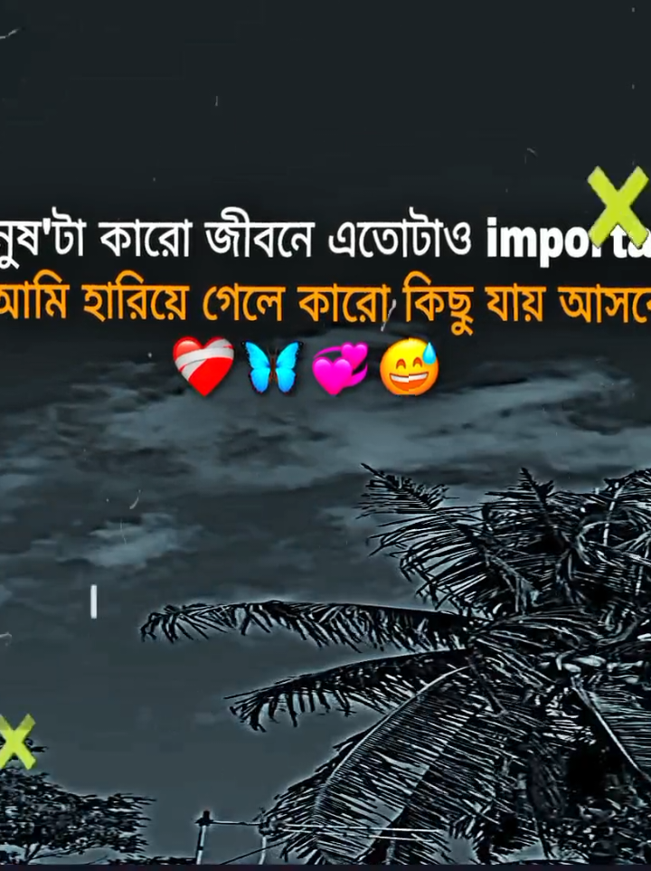 আমি মানুষ'টা কারো জীবনে এতো'টাও important না যে আমি হারিয়ে গেলে কারো কিছু যায় আসবে!! ❤️‍🩹😅