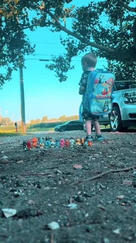 & there is he goes. Off to his first day of PreK! My last baby… all in my feelings this month.. 🥹📚❤️ #school #prek #bluey #mommysboy #fyp 