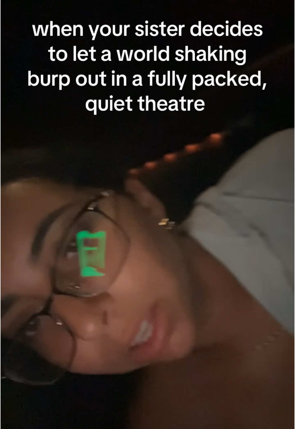 the burp was scarier than the movie!!!! #foryou #Siblings #sisters #fyp #weapons #gross #burp #moviescenes 
