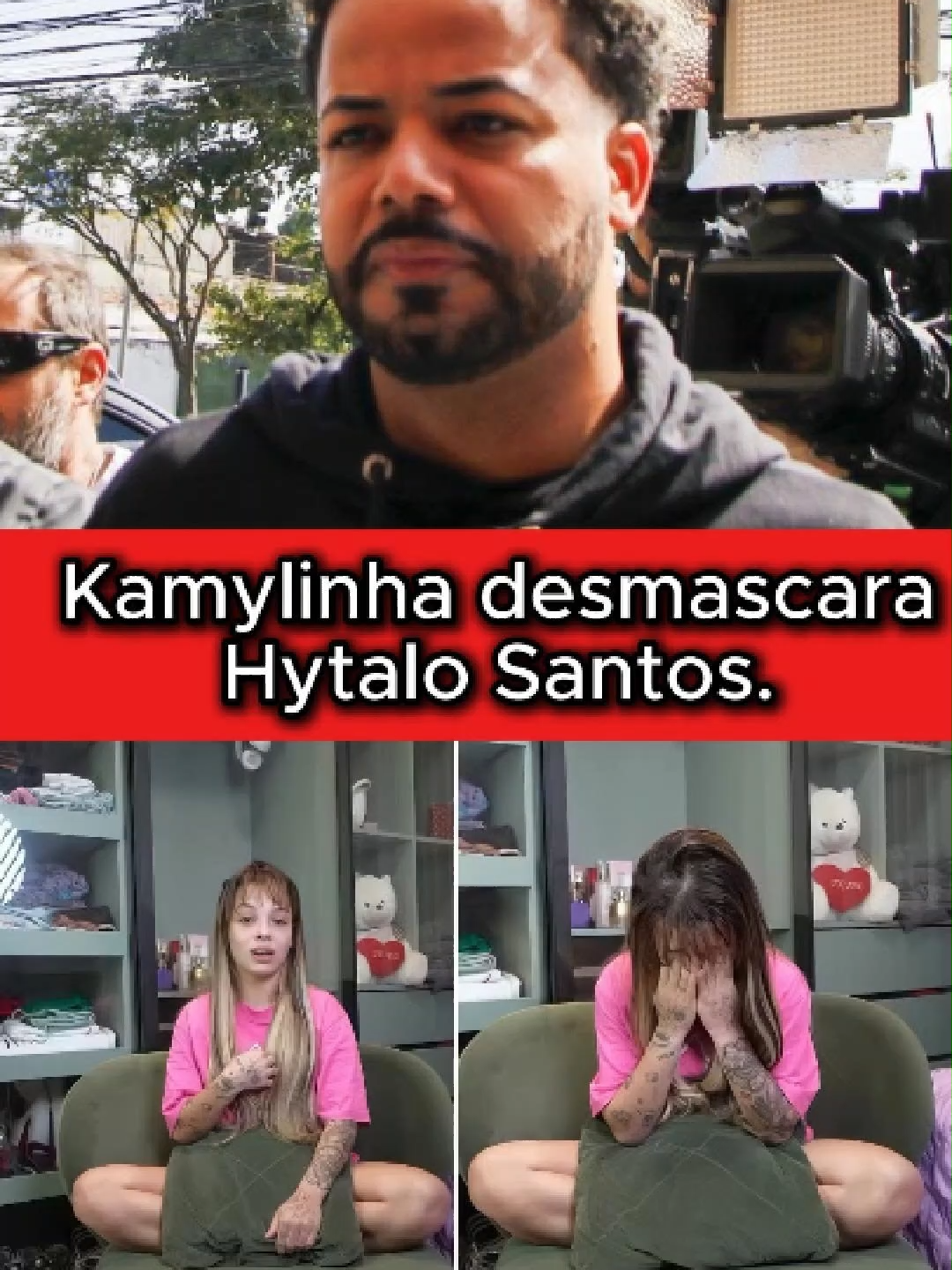 Kamylinha deu entrevista ao Domingo Espetacular para falar do caso Hytalo Santos.
