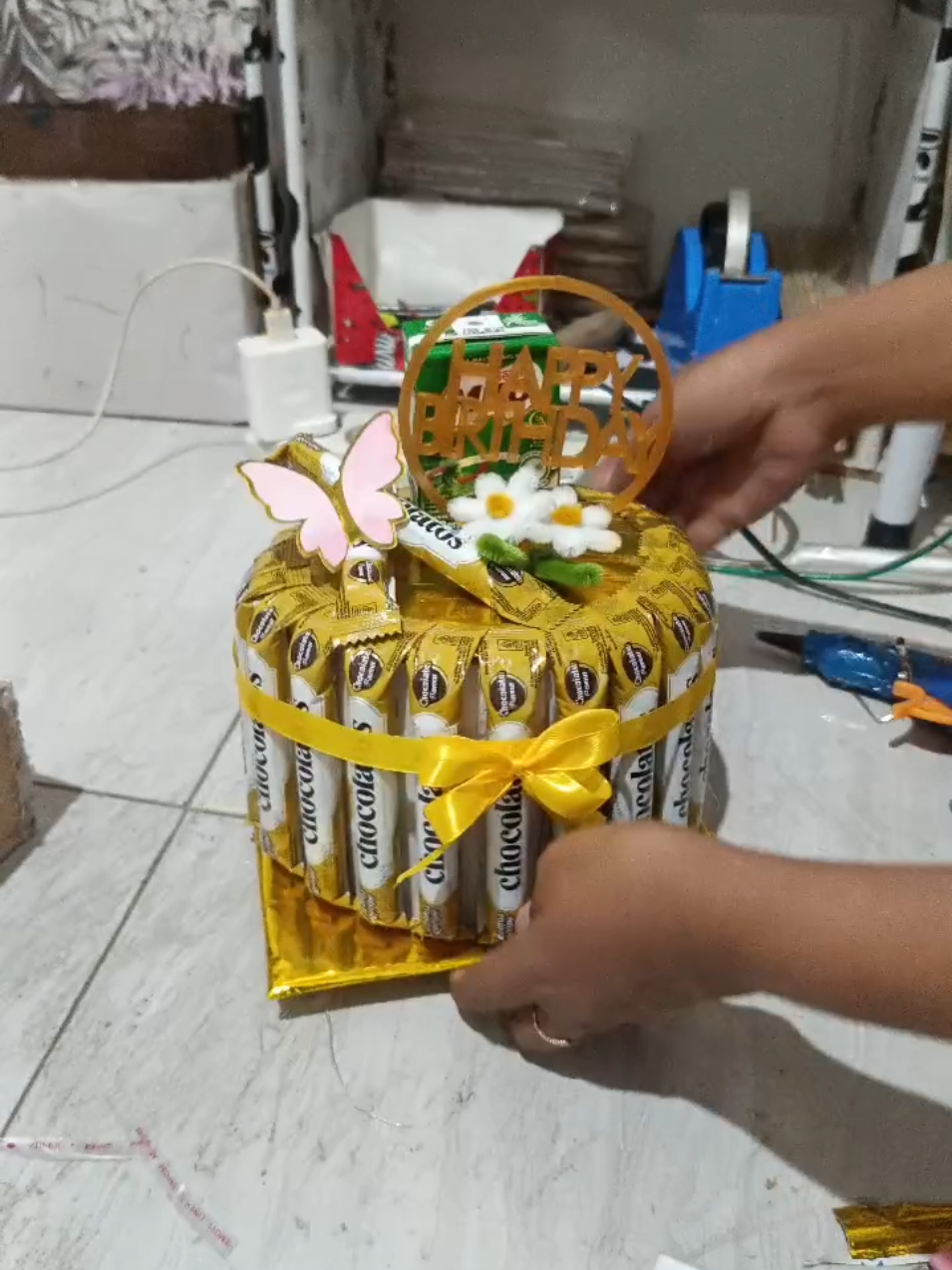 daripada bikin mending beli aja disini #buketpaiton #buketkotaanyar #tutorial #snacktower #hadiahulangtahun 