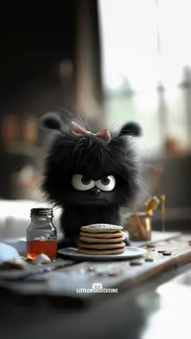 This is Crumbella, the undisputed queen of the “Do Not Talk To Me Until I’ve Eaten” society. 🖤🥞 She woke up early (very grumpy), fluffed her ears into place (still grumpy), stacked her famous honey-drizzle pancakes (slightly less grumpy)… and then someone dared to *speak* to her before the first bite. Fatal mistake. 😤 Don’t let the bow fool you—Crumbella is a serious breakfast monster. Syrup is sacred. Pancake fluffiness is law. And table manners? Optional, unless you're messing with her plate. Deep down, though, Crumbella's just trying her best to start the day right in a world that sometimes moves too fast and talks too loud. Once she’s had her warm stack and a moment of peace? That grumpy glare turns into soft sighs and maybe… *maybe*… a second plate shared with someone she secretly likes. 💕 But until then? Step away from the syrup, friend. --- Get your own littlemonstertime puzzle, coloring book, greeting card or poster. Link in the bio. Share, like and comment to support the little monsters to rule the world 😂 Turn on the bell to never miss one of the monsters again! What's this account about: Enter the realm of fluffy monsters! Our sanctuary is dedicated to the celebration of all things soft, cuddly, and cute. Join us on our journey as we share irresistible photos and videos of our beloved fluffy companions, spreading much-needed joy and happiness along the way. Come join our fluff-tastic monsterventure! \#weeklyfluff #fluffy #creepycute #cuteart #cute #cartoons #sesamestreet #fluffypack #plushie #disneypixar #littlemonstertime #monsters #littlemonsters #monster #monsterart #monstersinc #cuteillustration #animationart #cuteanimals #kawaiiart #elmo #disneychannel #minions #muppets #cutemonster #puppet #dailyfluff #adorable #monsterlove #squishmallows
