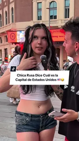Chica Rusa Dice Cuál es la Capital de Estados Unidos 🇺🇸😂 📍 Miami , Estados Unidos #eeuu #usa #estadosunidos🇺🇸#culturageneral #miami