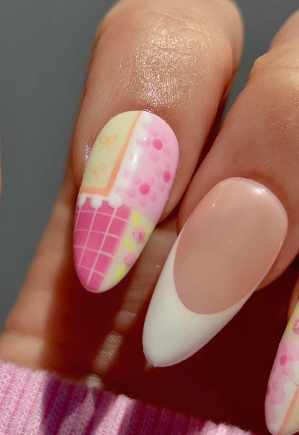 ✨ Patchwork Nail Design Tutorial: Let’s break it down, bestie 💅 This look might seem complicated, but with all Tickled Pinque Cosmetics, layering those intricate details is a breeze 🎀💖 Wouldn’t this design be so cute customized for each season?! 😍🍂🌸☀️❄️ Tag us if you give it your own twist - we need to see your patchwork perfection 🌸 @dreamcorenails crafted  #nailaddict #nailsnailsnails #nailinspo #viralnails #gelnails 