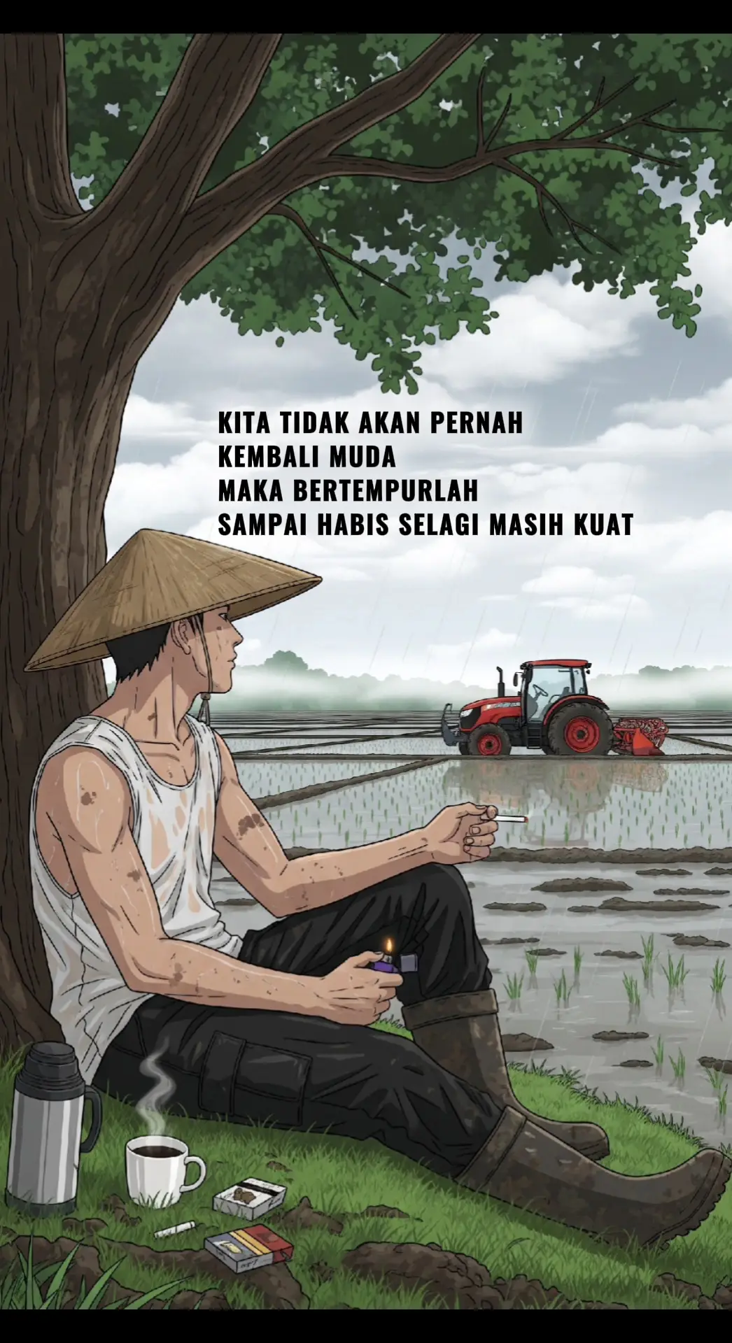 Masa muda adalah waktu untuk berani. Berani jatuh, berani bangkit, berani menantang kerasnya hidup. Tidak ada hari esok yang menjamin kita tetap sekuat hari ini. Maka selagi tenaga masih ada, semangat masih menyala, jangan pernah menahan diri. Bertarunglah di lumpur, di terik, di hujan, demi mimpi dan masa depan. Karena ketika usia menua, hanya jejak perjuanganlah yang akan tersisa. #motivasipetani #petanimilenial #PetaniMuda #petaniindonesia🇮🇩🇮🇩🇮🇩🌿🌿 