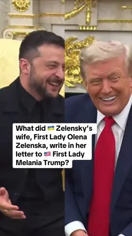 In his meeting yesterday at the White House, Ukrainian President Volodymyr Zelensky gave US President Donald Trump a letter “of gratitude” penned by his wife, First Lady Olena Zelenska, thanking First Lady Melania Trump for her letter to Russian President Vladimir Putin.  It’s unclear what the letter says.  Following the Oval Office meeting, the Ukrainian President thanked First Lady Melania Trump “for her attention to one of the most painful and difficult issues of this war — the abduction of Ukrainian children by Russia.” Zelensky added: “We deeply appreciate her compassion and her letter to Putin. This issue lies at the heart of the war’s humanitarian tragedy — our children, broken families, the pain of separation. At least 20,000 children were taken. I asked President Trump to pass along a letter of gratitude from Ukraine’s First Lady, Olena Zelenska, to Melania.  Zelensky pointed out: “Her voice matters, and her care gives strength to this cause.” First Lady Melania Trump has become an outspoken critic of the Russian president, and argued in a letter last week that Putin has a responsibility to protect the children of the world amid reports that at least 20,000 children have been abducted by Russian forces since their full-scale invasion in 2022. President Trump himself personally delivered Melania’s letter to Putin during their summit in Anchorage, Alaska last week.  #diplomacy #digitaldiplomacy 
