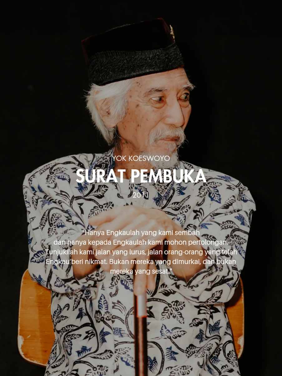 SURAT PEMBUKA, KRITIK UNTUK PEMERINTAH Tahun 2011 memang sudah 14 tahun yang lalu. Cuma saja kritik yang dilakukan oleh Om Yok lewat lagu 