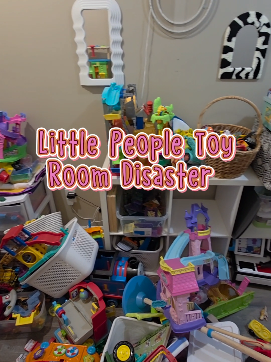 It's time for a little thrifted toy room reset/purge! No judging!😱😵‍💫 #thrifting #kidstoys #fisherprice #littlepeople #momlife 