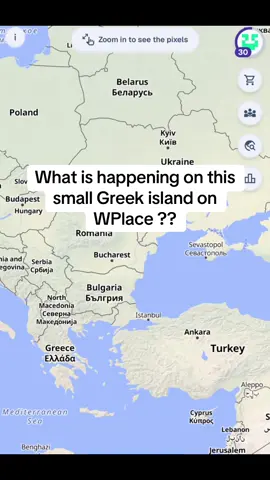 What is happening on this small Greek Island on WPlace ?? #wplace #wplacelive #pixelart #greece 