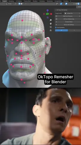 ⏳ 1 minute with OkTopo = 2 hours of manual retopology on Earth. Don’t forget to call your mom after work. Or go touch some grass. 🔗 Get the OkTopo — link in bio #OkTopo #Blender #Retopology #3DModeling #BlenderAddon    