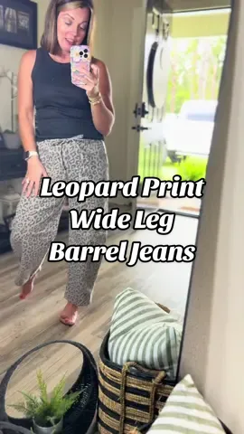 #barreljeans #jeans #widelegjeans #leopardprint @Dear-Lover Shop.US 