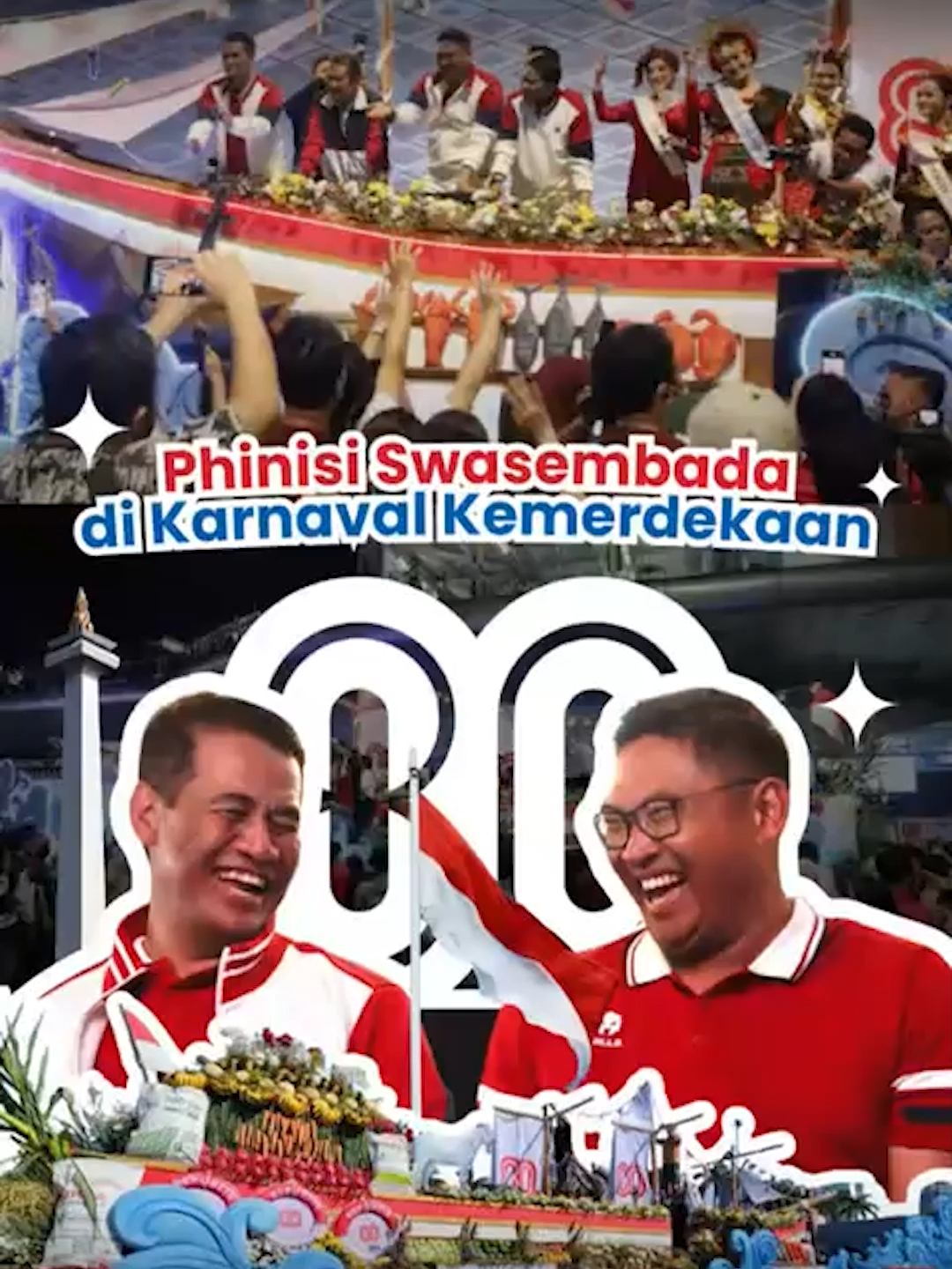Kapal Phinisi di Karnaval HUT RI ke-80: Simbol Kedaulatan Pangan & Laut Indonesia Kemeriahan Karnaval Kemerdekaan ke-80 RI di Monas, Jakarta, semakin semarak dengan hadirnya Kapal Phinisi Swasembada Pangan. Kapal hasil kolaborasi Kementan dan KKP ini menjadi sorotan utama saat melintas dari Monas hingga Bundaran HI, membawa pesan kuat tentang kedaulatan pangan dan kekayaan laut Indonesia. Menteri dan wakil menteri dari kedua kementerian ikut bernyanyi bersama masyarakat, memperkuat semangat persatuan dan gotong royong. 📍 Lokasi: Monas – Bundaran HI, Jakarta 📅 Tanggal: 17 Agustus 2025 🎯 Tema: Swasembada Pangan, Laut Berdaulat, Indonesia Maju 👤 Tokoh: Mentan, Wamentan, Menteri KKP, Wamen KKP #KarnavalKemerdekaan #HUTRI80 #KapalPhinisi #SwasembadaPangan #KedaulatanLaut #Kementan #KKP #IndonesiaMaju #GotongRoyong #BanggaIndonesia
