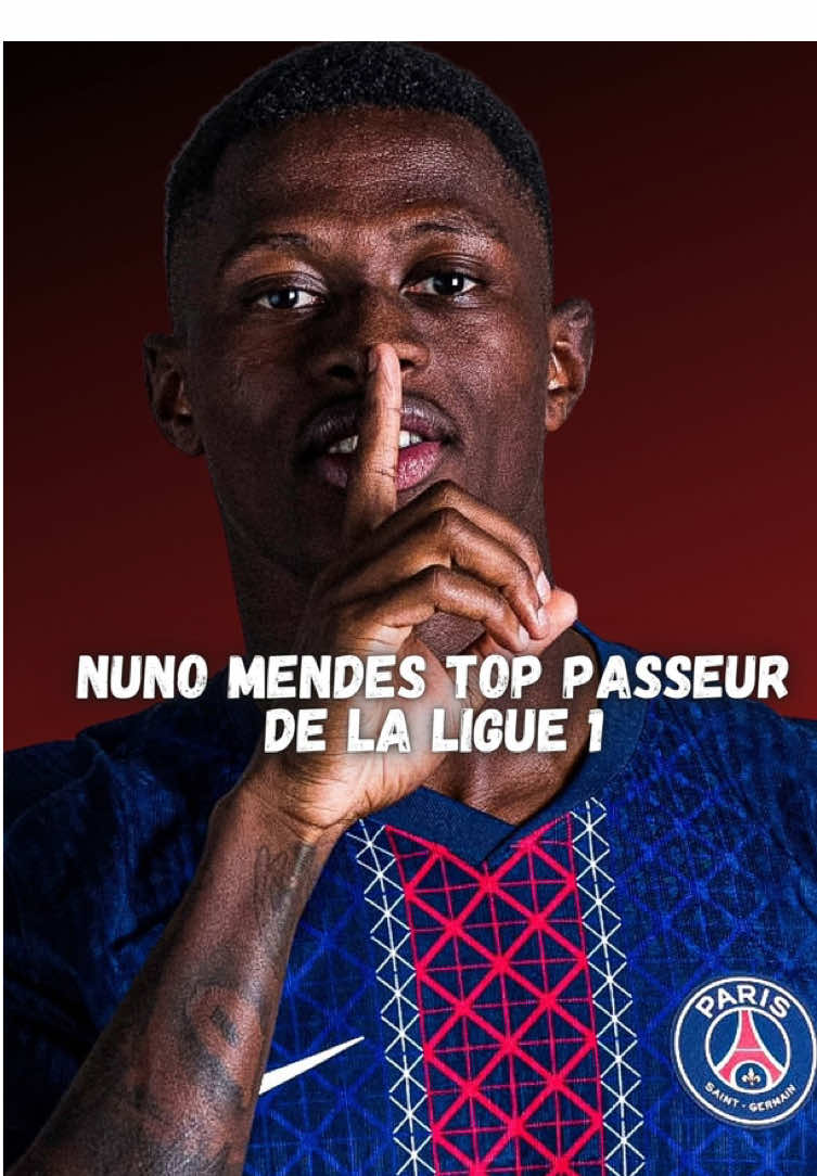 Nuno Mendes va porter le badge du meilleur passeur de la Ligue 1 🔴🔵 #football #nunomendes #psg #parissaintgermain #portugal🇵🇹 #ligue1 #championsleague #footballtiktok #foot 