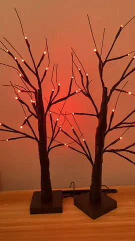 Halloween Tree Lights, you get two in each pack, they give off the spookiest orange glow - perfect for Halloween decor #halloween #spookydecor #halloweendecor #dealdrops 