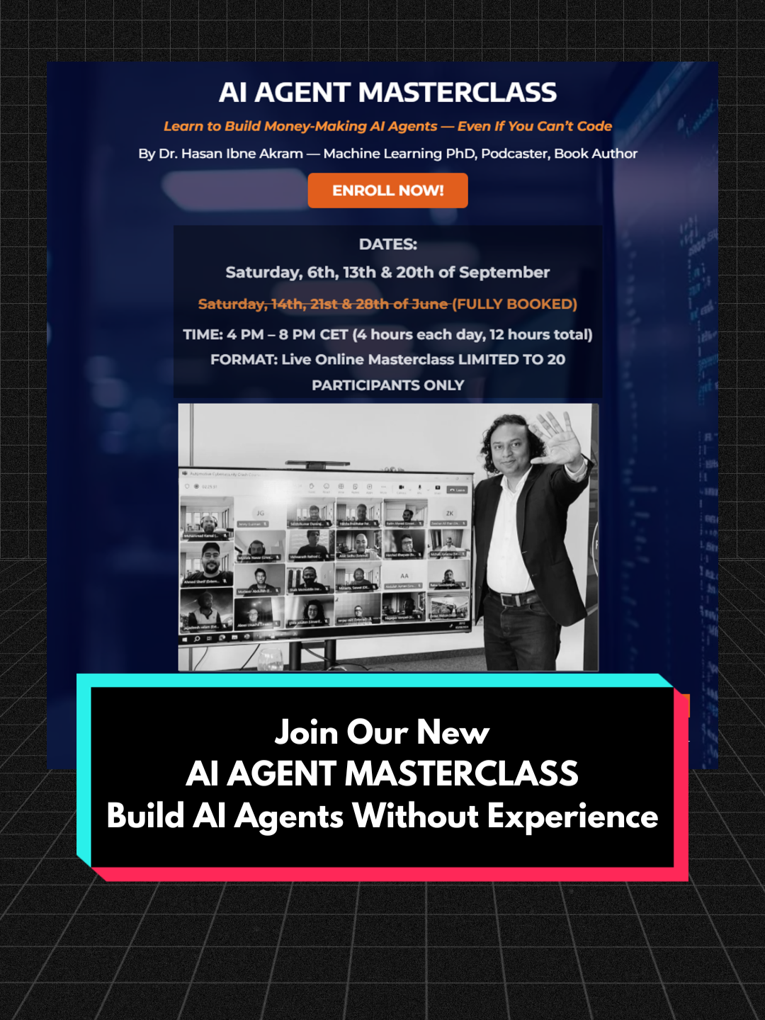 We’re back with a brand-new dates of the AI Agent Masterclass, kicking off on September 6th with 3 Saturdays in a row of live sessions. I’m inviting 20 ambitious people to learn how to build AI agents — even with zero tech experience. This 3-week Masterclass takes you step-by-step: from no-code → to building AI-powered apps you can sell or use to automate your business. ⚡ Spots are limited and filling fast. If you’re ready to change your life, apply now 👇 👉 https://matrickzacademy.com/ai-agent-masterclass-1441 #buildwithai #aifuture #aiagents #aimasterclass #aibootcamp #learnai #techtransformation #aiopportunity #nocodeai #aiapps