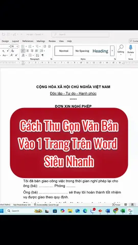 Cách thu gọn văn bản vào cùng 1 trang trên word #Phimtathayexcel #phimtattinhoc #phimtatexcel #meotinhoc #thuthuattinhoc         