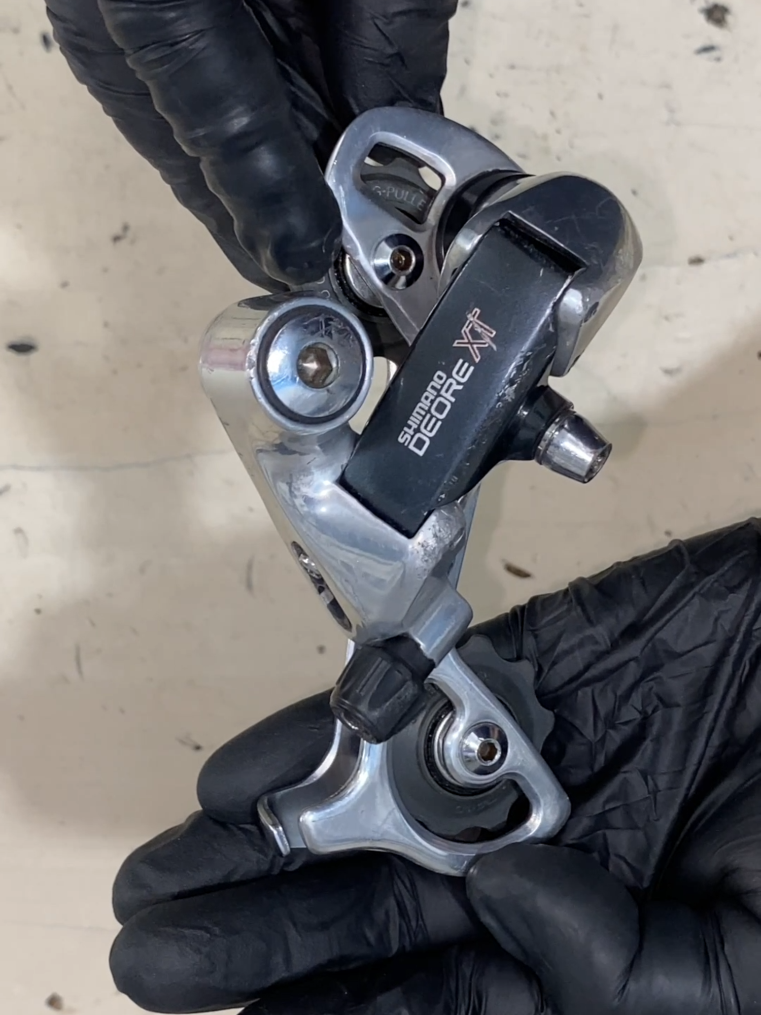 1990 rear derailleur Shimano Deore XT RD-M735 jockey wheel rehaul #mtb #shimano #vintagebikes #asmr #restoration #mountainbike