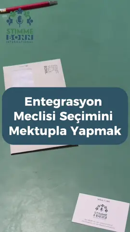 Entegrasyon Meclisi Seçimini Mektupla Yapmak #kommunalwahl2025 #sbi #stimmebonninternantional 