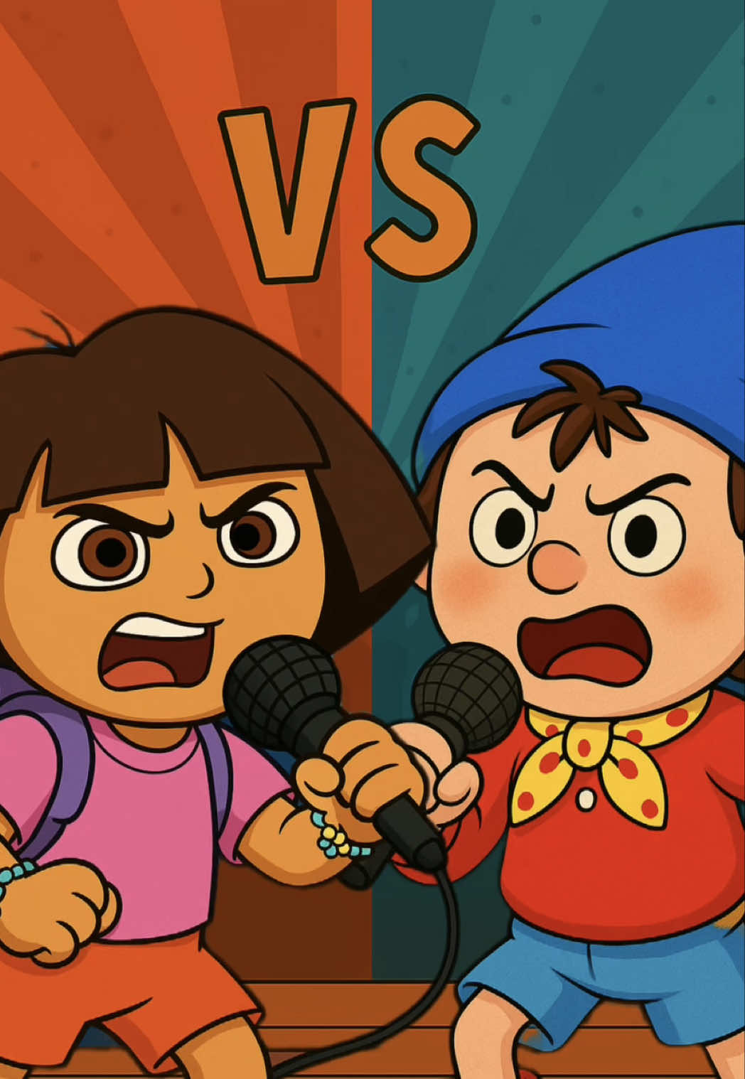 Oui-Oui vs Dora l’exploratrice 🫢 Quel duel inattendu !! Qui gagne la team ? #battlerap #parodie #dora #ouioui #clash 
